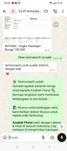Testimonial Papan Bunga ranggasari